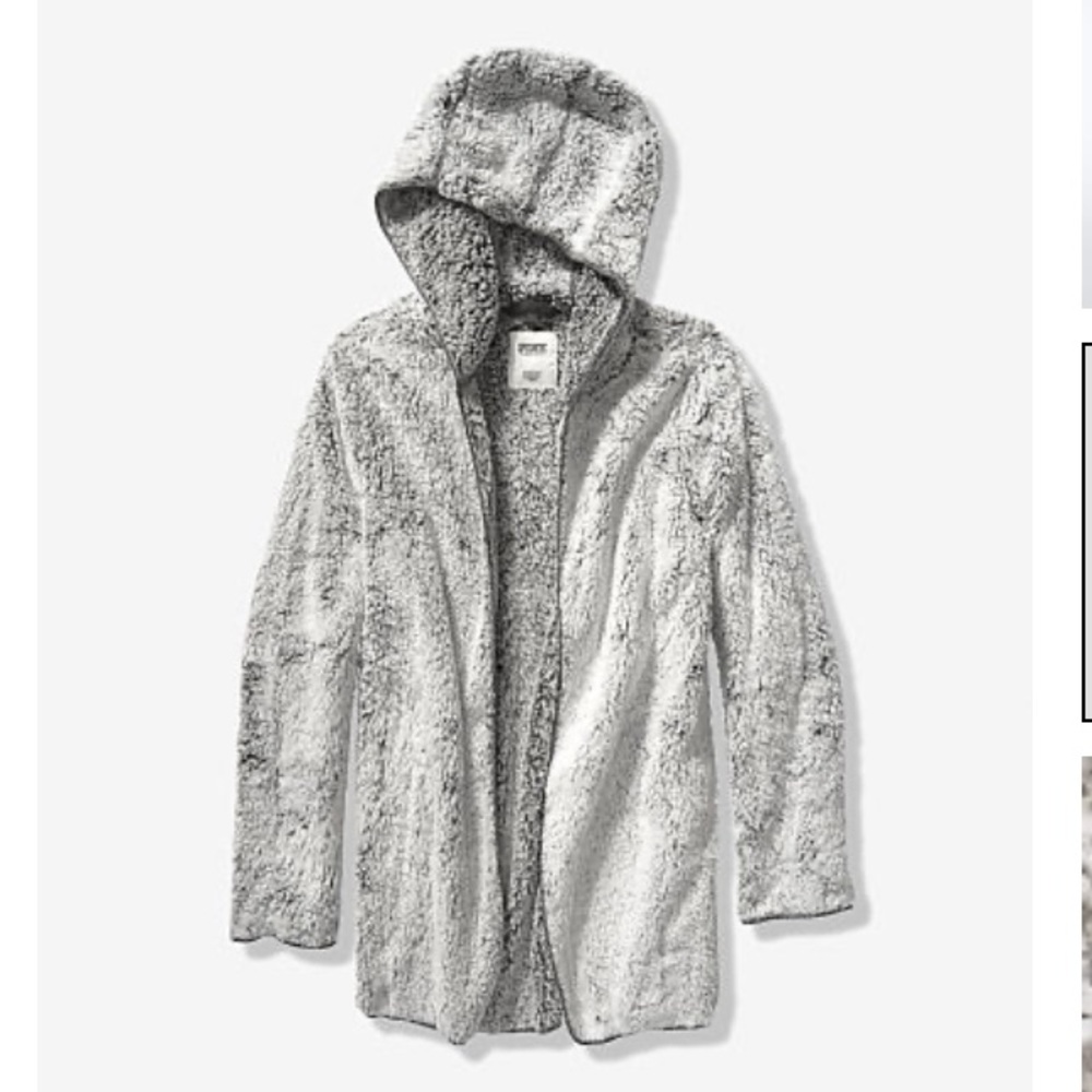 Victoria Secret Sherpa Cardigan New M/L
